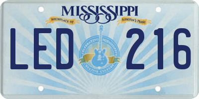 MS license plate LED216