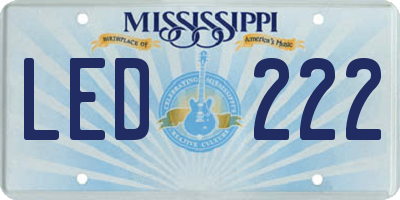 MS license plate LED222