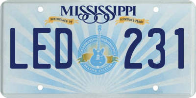 MS license plate LED231