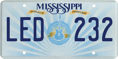 MS license plate LED232