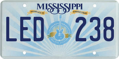 MS license plate LED238
