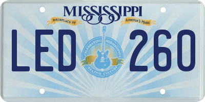 MS license plate LED260