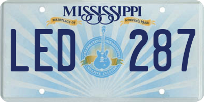 MS license plate LED287