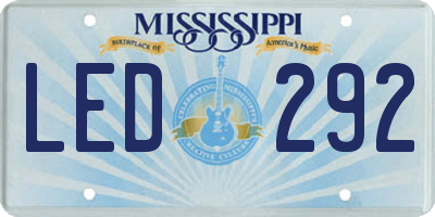 MS license plate LED292