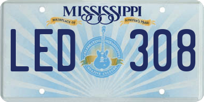 MS license plate LED308