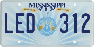 MS license plate LED312