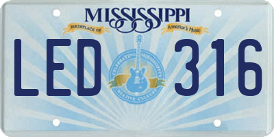 MS license plate LED316