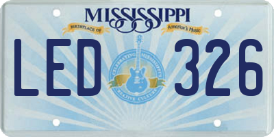 MS license plate LED326