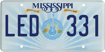 MS license plate LED331