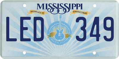 MS license plate LED349