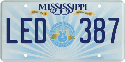 MS license plate LED387