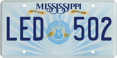 MS license plate LED502