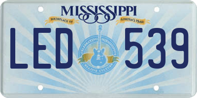 MS license plate LED539