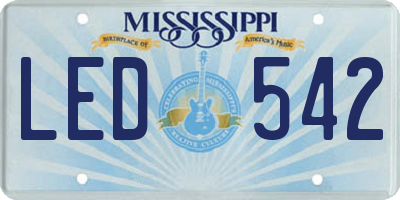 MS license plate LED542
