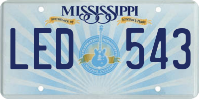 MS license plate LED543