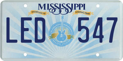 MS license plate LED547