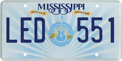 MS license plate LED551