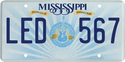 MS license plate LED567