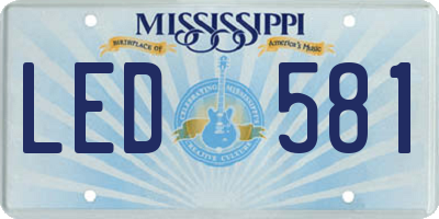 MS license plate LED581