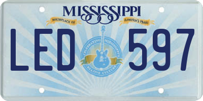 MS license plate LED597