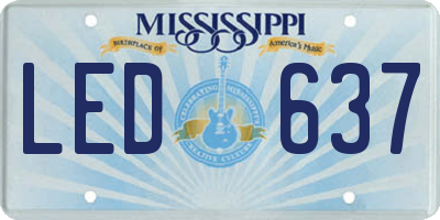 MS license plate LED637