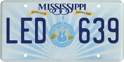 MS license plate LED639