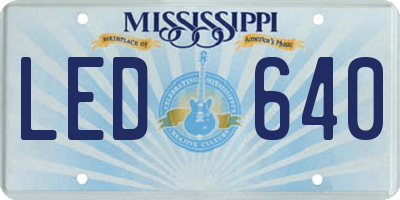 MS license plate LED640