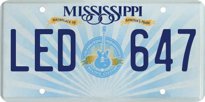 MS license plate LED647