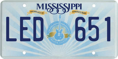 MS license plate LED651