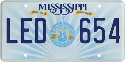 MS license plate LED654