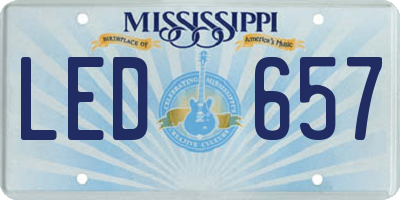 MS license plate LED657