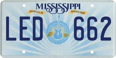MS license plate LED662