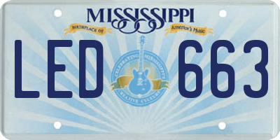 MS license plate LED663