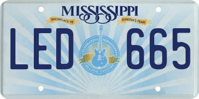 MS license plate LED665