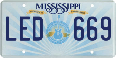 MS license plate LED669