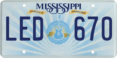MS license plate LED670