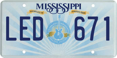 MS license plate LED671