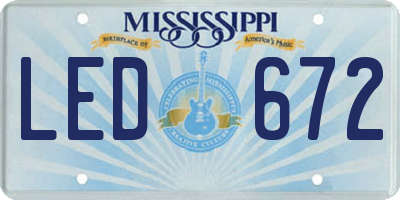 MS license plate LED672