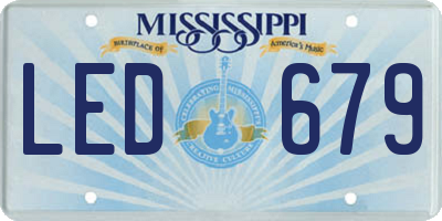 MS license plate LED679