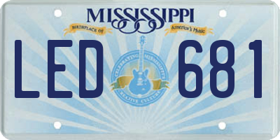 MS license plate LED681