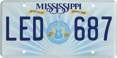 MS license plate LED687