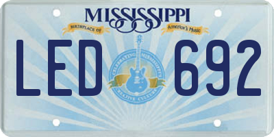 MS license plate LED692