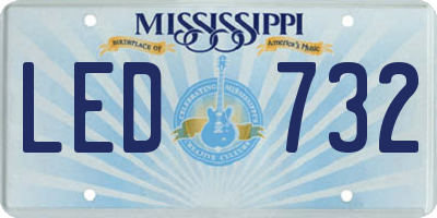 MS license plate LED732