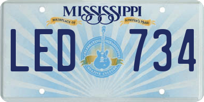 MS license plate LED734