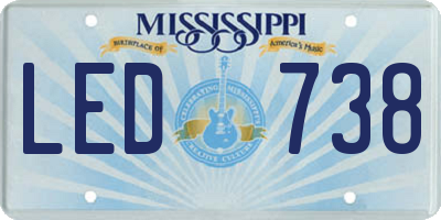 MS license plate LED738