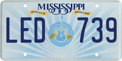 MS license plate LED739