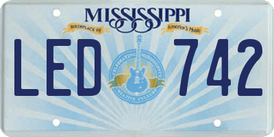 MS license plate LED742