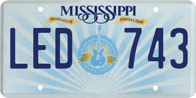 MS license plate LED743