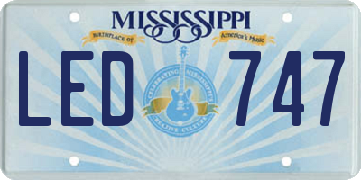MS license plate LED747