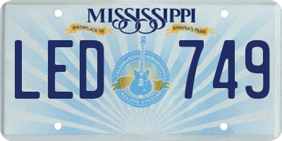 MS license plate LED749